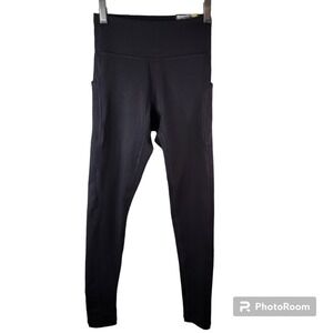 New‎ Tek Gear Leggings Womens Petite PXS Black Ultrastretch High-Waisted Pockets